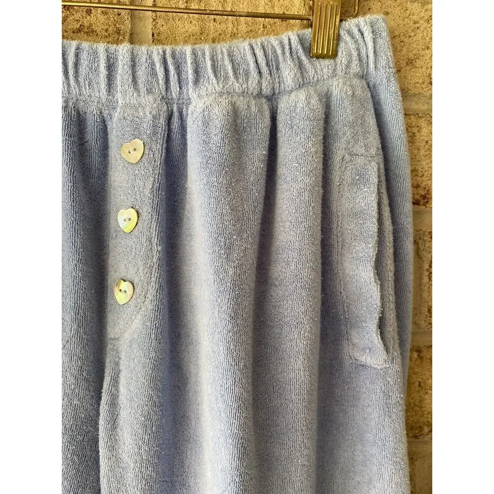 NWOT Stoney Clover Lane x Donni Collab Sweatpant Baby Blue Terrycloth Large - Picture 4 of 7